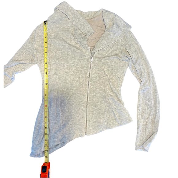 Helmut Lang Villonous Asymmetrical Light Gray Biker Jacket Size M - Picture 10 of 15